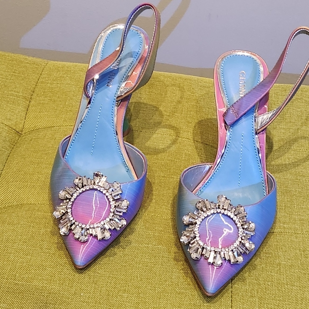 Gianni Bini Jewel Embellished Multicolor Heels